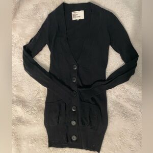 Vintage Urban Behavior Black Pocket Cardigan